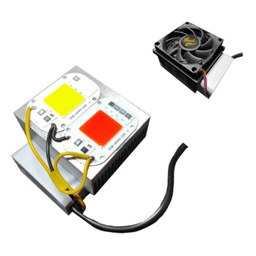 LAMPA LED GROW DO UPRAWY ROŚLIN 70W NA RADIATORZE - BIAŁY / FULL SPECTRUM