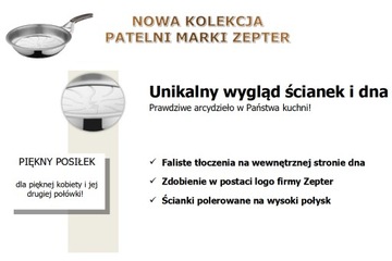 Patelnia URA 1,6 litra 20 cm ( bez pokrywy) Zepter