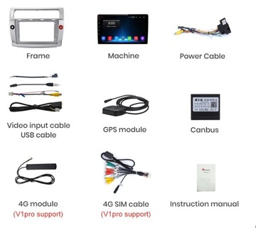Радио Android 12 GPS CITROEN C4 PL WiFi 2/32