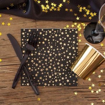 KUBECZKI ELEGANCKIE PAPIEROWE ZŁOTE 6szt