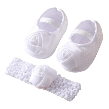 BUTY BUCIKI CHRZEST 11 cm r. 18 OPASKA białe