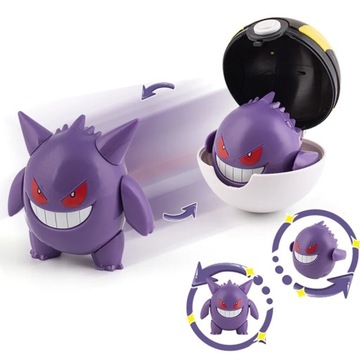 Zabawka figurka Pokemon Gengar z piłką