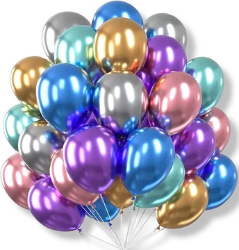 BALONY CHROM 3 KROTNIE CHROMOWANE 25 SZT kolorowe