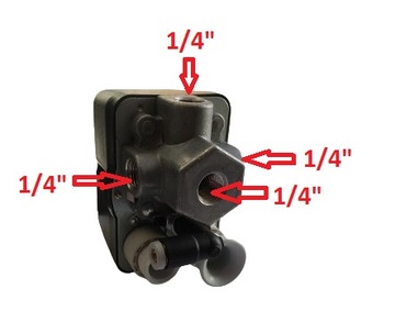 Реле давления Condor MDR 2 230 В, 6-8 бар, угловой предохранительный клапан