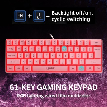 Игровая мини-клавиатура с радужной подсветкой