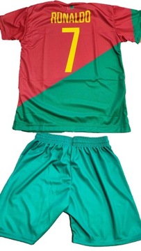 Ronaldo Koszulka Spodenki Komplet Strój Portugalia 152cm