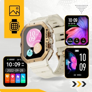 SPORTOWY SMARTWATCH DAMSKI ZEGAREK WODOODPORNY POLSKIE MENU ROZMOWY AMOLED