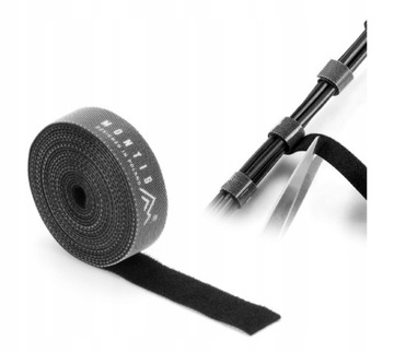 ORGANIZER NA KABLE OPASKA TAŚMA RZEPOWA RZEP DO KABLI 5M REGULOWANA