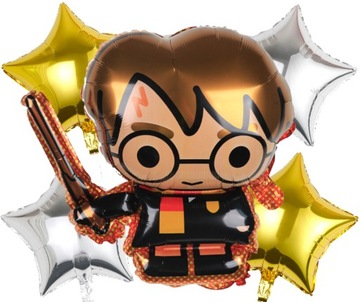 Balon foliowy zestaw HARRY POTTER urodziny 5 szt.