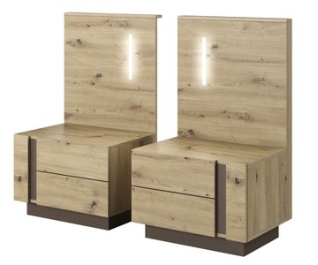Szafki nocne stoliki ARTI + oświetlenie LED
