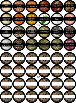 Наклейки Красочные этикетки для специй 192 шт.