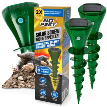ODSTRASZACZ NA KRETY NORNICE WĘŻE ODSTRASZACZ KRETÓW NORNIC SOLARNY (2 SZT)