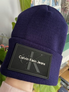 Calvin Klein czapka zimowa granatowa