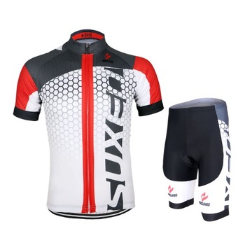STRÓJ ROWEROWY KOSZULKA + SPODENKI ROWEROWE KOMPLET KOLARSKI S3 ARSUXEO M
