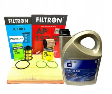 ZESTAW FILTRÓW OPEL VECTRA C CDTI + OLEJ GM DEXOS2