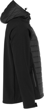 4F ЗИМНЯЯ СТЕГАНАЯ КУРТКА СОФТШЕЛЛ МЕМБРАНА 8000 ЧЕРНАЯ M096 размер XL