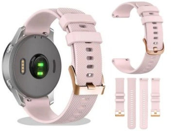 СИЛИКОНОВЫЙ РЕМЕНЬ ДЛЯ GARMIN VIVOACTIVE 4S VENU 3S ПРЯЖКА ЦВЕТА РОЗОВОГО ЗОЛОТА.