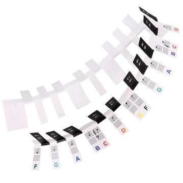 ПРОЗРАЧНАЯ БУМАГА НАКЛЕЙКИ НА КЛАВИАТУРУ ПИАНО ДЕТСКАЯ ПРОЗРАЧНАЯ ЛЕНТА 2 ШТ.