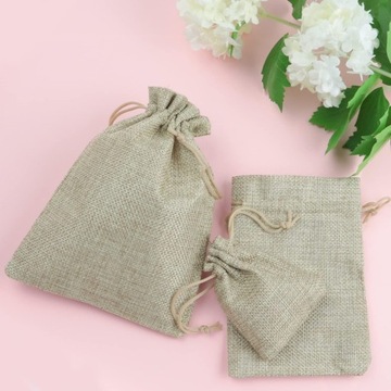 ДЕКОРАТИВНЫЕ ДЖУТОВЫЕ СУМКИ 10Х14см 30 ШТ.