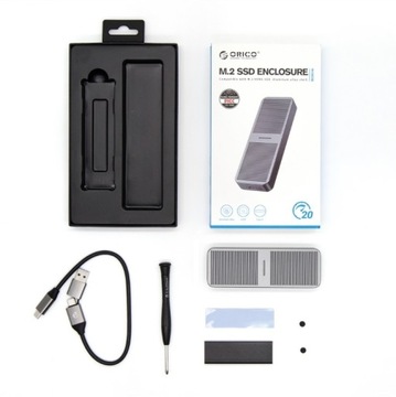 Корпус Orico для твердотельного накопителя PCI-E M.2 NVMe 20 Гбит/с до 4 ТБ + USB-кабель. ПОДРЕЗАТЬ