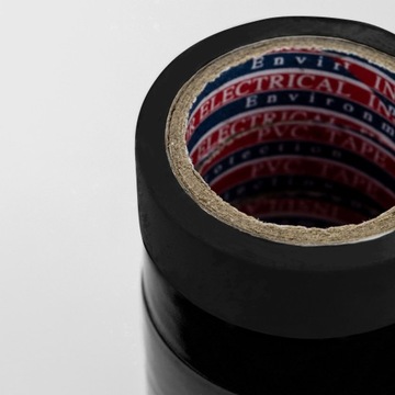 ЛЕНТА ИЗОЛЯЦИОННАЯ черная ПВХ водонепроницаемая 6м 6 шт. прочная для кабелей