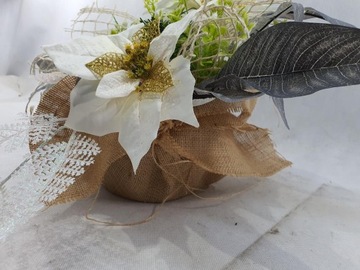 Рождественское украшение звезда из вифлеемского джута