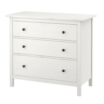 IKEA HEMNES KOMODA 3 SZUFLADY BIAŁA BEJCA 108x96 cm