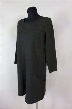 H&M Basic szara sukienka dzianina / M