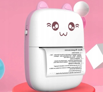 DRUKUŚ CAT ТЕРМОПРИНТЕР МИНИ ПОРТАТИВНЫЙ ПРИНТЕР +1 РУЛОН БУМАГИ