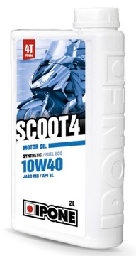 OLEJ SILNIKOWY 10w40 PÓŁSYNTETYK IPONE SCOOT 4T 2L