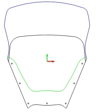 Лобовое стекло Yamaha TDM 900 туристическое 2002-2010 newway, лобовое стекло мотоцикла