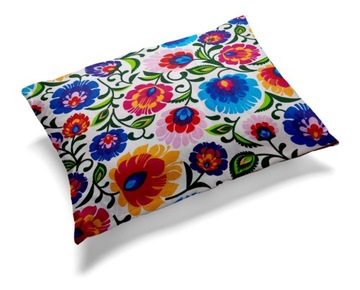 Poszewka 70x80cm na poduszkę 100% bawełna - łowicki biały