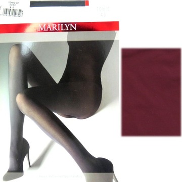 Marilyn Tonic 40 R3 modne rajstopy micro burgund
