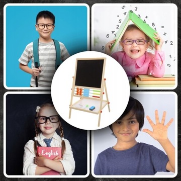 МАГНИТНАЯ ДОСКА 2 В 1, ДВУСТОРОННЯЯ ДЕТСКАЯ, НАБОР ДЛЯ СУХОГО СТИРАНИЯ