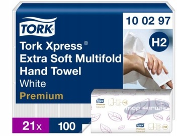 Tork Xpress 100297 — Бумажное полотенце сложенное, белое, 2W, H2, 2100 шт.