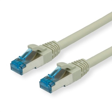 Kabel sieciowy LAN S/FTP Cat.6A RJ45 szary 1m