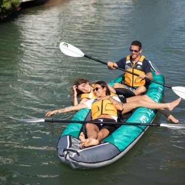 АКВА МАРИНА надувная КАЯК, пневматическая LAXO, 3-местная + ВЕСЛО