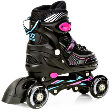 Rolki Wrotki Łyżwy Regulowane 4w1 Croxer Optima Mint/Pink 35-38 Abec7