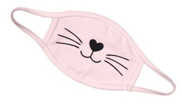 Маска для дітей котик Cat Face рожева маска