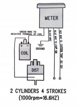 ТАХОМЕТР С ЧЕРНЫМ ЦИФЕРБЛАТОМ 8000 - С ПОДСВЕТКОЙ