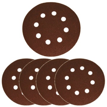 KRĄŻEK ŚCIERNY PAPIER NA RZEP DO SZLIFIERKI OSCYLACYJNEJ 125mm gr100 5 szt.