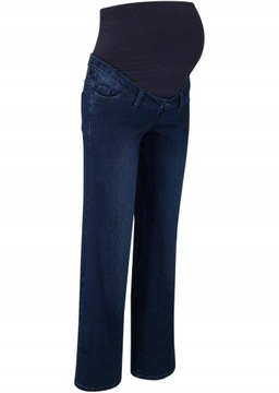 GRANATOWE SPODNIE JEANSOWE Bonprix _DYI 38