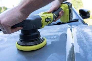 АККУМУЛЯТОРНАЯ ПОЛИРОВАЛЬНАЯ МАШИНА RYOBI 18В РЕГУЛИРОВКА R18P-0 125MM КОЛЕБАНИЯ + 3 ПАДА