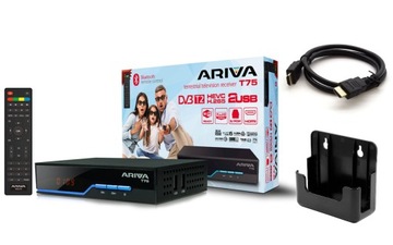 Dekoder DVBT2 ARIVA T75 MEGA ZESTAW HDMI +UCHWYT