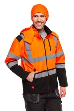 Kurtka pomarańczowa z odblaskami SOFTSHELL 3XL