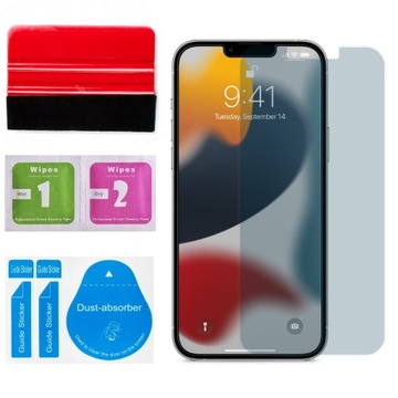 PRYWATYZUJĄCA FOLIA HYDROŻELOWA DO IPHONE 13 PRO MAX ZESTAW Z RAKLĄ