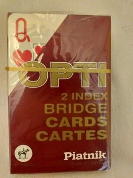 Karty do gry OPTI BRIDGE 2 index PIATNIK FOLIA!