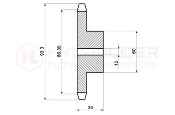 Закаленная звездочка 17 зубьев 5/8
