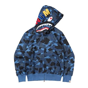 СВИТШОТ BAPE SHARK KANGARO, ФИОЛЕТОВЫЙ КАМУФЛЯЖНЫЙ КЕНГУРУ