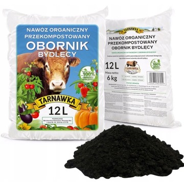 OBORNIK BYDLĘCY 12L nie granulowany nawóz organiczny EKO kompost do trawy